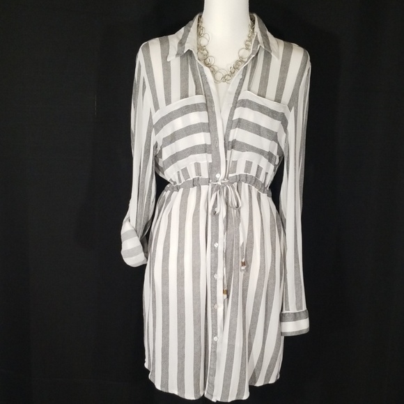 Love Notes Dresses & Skirts - Love Notes striped shirt tunic dress. Size L